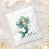 マーメイド赤ちゃんカラフルシャワークラゲ水彩 フェイバーバッグ (クリップ留めされた状態)