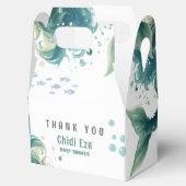 マーメイド赤ちゃんカラフルシャワークラゲ水彩 フェイバーボックス (オープン)