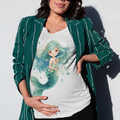 マーメイド赤ちゃんカラフルシャワークラゲ水彩 Tシャツ