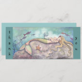 マーメイド赤ちゃんシャワーありがとうご注意 招待状 (正面/裏面)