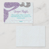 マーメイド赤ちゃんシャワーおむつラッフルインサートカード エンクロージャーカード (正面/裏面)