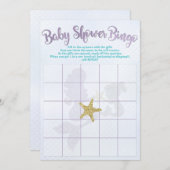 マーメイド赤ちゃんシャワービンゴカード 招待状 (正面/裏面)