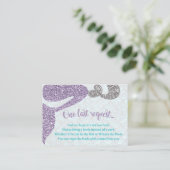 マーメイド赤ちゃんシャワーブックリクエスト挿入カード エンクロージャーカード (スタンド正面)