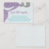 マーメイド赤ちゃんシャワーブックリクエスト挿入カード エンクロージャーカード (正面/裏面)