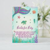 マーメイド赤ちゃんシャワーベビー エンクロージャーカード (スタンド正面)