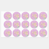 マーメイド赤ちゃんシャワー母のラベルのピンク ラベル (シート)