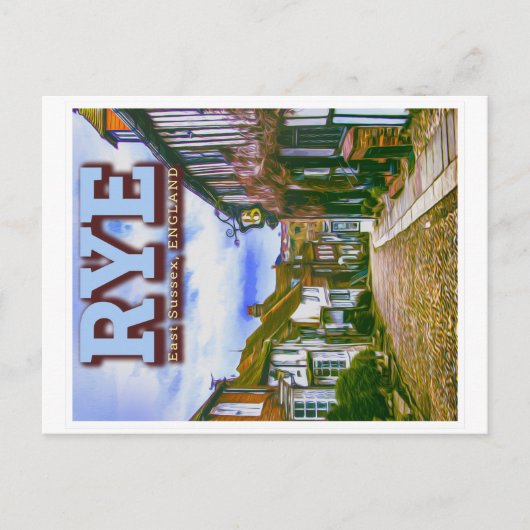 マーメイド通り- RYE - EAST SUSSEX ENGLAND UK ポストカード (正面)