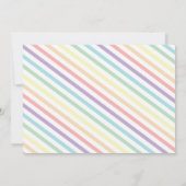 マーメイド金ゴールドグリッターレインボーストライプ招待状 招待状 (裏面)