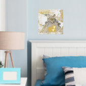 マーメイド金ゴールドシルバー動揺してヴィンテージファンタジー海 箔ポスター (インサイチュ (寝室))