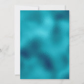 マーメイド金ゴールド紙吹雪プールパーティー誕生日 招待状 (裏面)