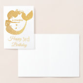 マーメイド金ゴールド3rd誕生日 箔カード (ディスプレー)