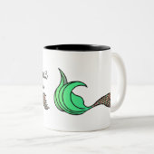 マーメイド隊オレンジとグリーン。 ツートーンマグカップ (正面右)