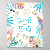 マーメイド魅力的デザート誕生日サイン ポスター (正面)