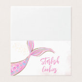 マーメイド魅力的パーティー食品ラベル (外部フラット)