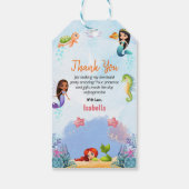 マーメイド魔法の誕生日パーティーガールありがとう子供 ギフトタグ (裏面)