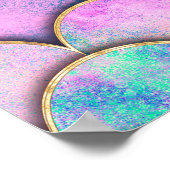 マーメイド魚鱗ウェーブ日本シームレスパターン。 ポスター (角)