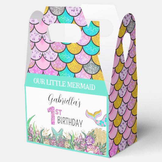 マーメイド1歳の誕生日 フェイバーボックス (オープン)
