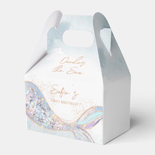 マーメイド1歳の誕生日 フェイバーボックス (正面サイド)