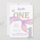 マーメイド1歳の誕生日 招待状 (正面)