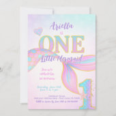 マーメイド1歳の誕生日 招待状 (正面)