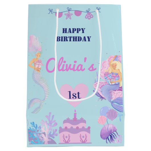 マーメイド1stバースデーアンダーシー抱き枕 ミディアムペーパーバッグ (裏面)