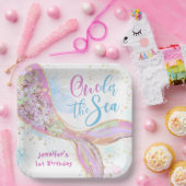 マーメイド1stバースデーオンダーザシーピンク ペーパープレート (パーティー)