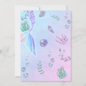 マーメイド1stバースデーダイブザ・ファイブズパーティー 招待状 (裏面)