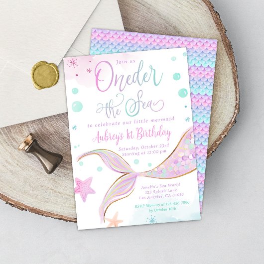 マーメイド1stバースデープールパーティーアンダーザシー 招待状