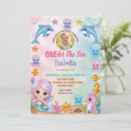 マーメイド1st写真海の誕生日の下 招待状 (スタンド正面)