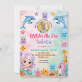 マーメイド1st写真海の誕生日の下 招待状 (正面)