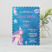 マーメイド1st誕生日パーティの招待状 招待状 (スタンド正面)