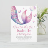 マーメイド1st誕生日パーティーオンダーザシーガール 招待状 (スタンド正面)