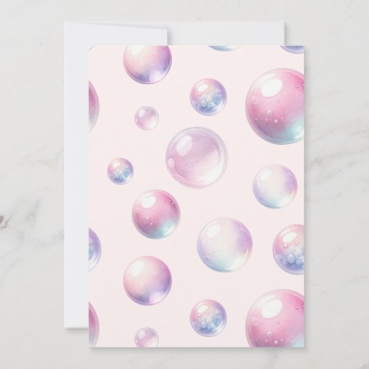 マーメイド1st誕生日パーティーオンダーザシーガール 招待状 (裏面)