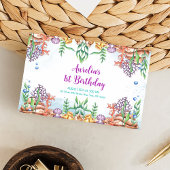 マーメイド1st誕生日パーティーオンダーザシー エンクロージャーカード