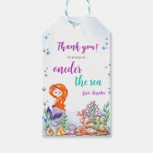 マーメイド1st誕生日パーティーオンダーザシー ギフトタグ (正面)