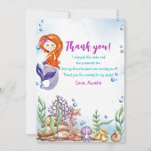マーメイド1st誕生日パーティーオンダーザシー サンキューカード (正面)