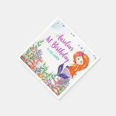 マーメイド1st誕生日パーティーオンダーザシー スタンダードカクテルナプキン (角)