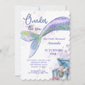 マーメイド1st誕生日パーティーオンダーザシー 招待状 (正面)