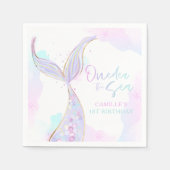 マーメイド1st誕生日パーティーワンダーザシーマーメイド スタンダードカクテルナプキン (正面)