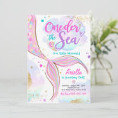 マーメイド1st誕生日パーティーワンダーザシーマーメイド 招待状 (スタンド正面)