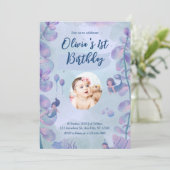 マーメイド1st誕生日パーティーワンダーザシーマーメイド 招待状 (スタンド正面)