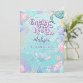 マーメイド1st誕生日パーティーワンダーザシーマーメイド 招待状 (スタンド正面)