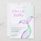 マーメイド1st誕生日パーティーワンダーザシーマーメイド 招待状 (正面)