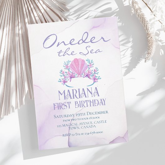 マーメイド1st誕生日パーティーワンダーザシーマーメイド 招待状