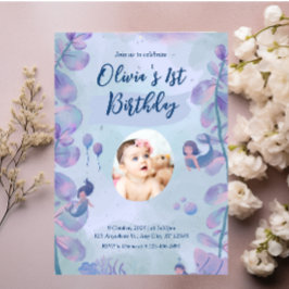 マーメイド1st誕生日パーティーワンダーザシーマーメイド 招待状