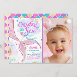 マーメイド1st誕生日パーティーワンダーザシーマーメイド 招待状