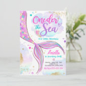 マーメイド1st誕生日パーティーワンダーザシーマーメイド 招待状 (スタンド正面)