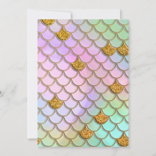 マーメイド1st誕生日パーティーワンダーザシーマーメイド 招待状 (裏面)