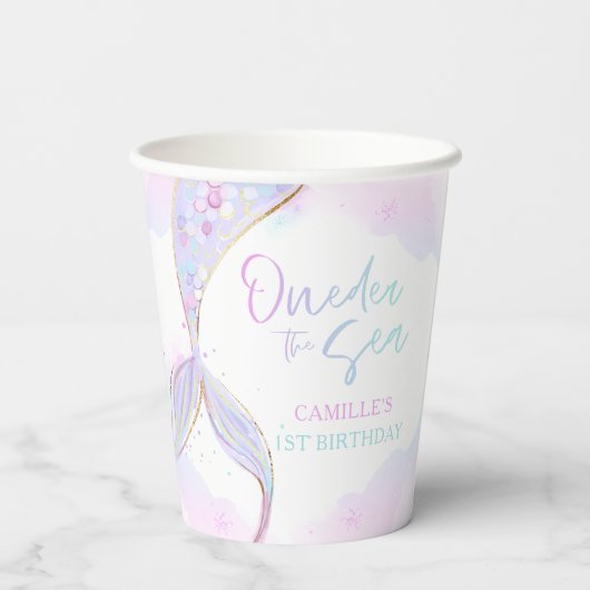 マーメイド1st誕生日パーティーワンダーザシーマーメイド 紙コップ (裏面)