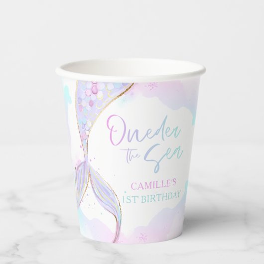 マーメイド1st誕生日パーティーワンダーザシーマーメイド 紙コップ (正面)